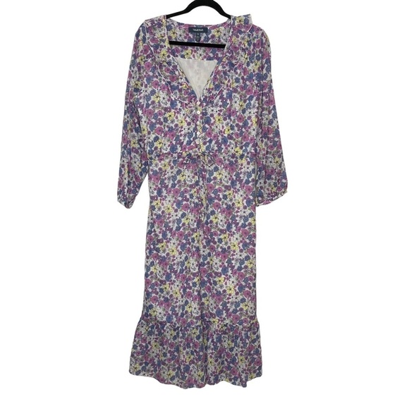 ModCloth Ditzy Floral Print “Ruffling For Flowers” MIDI Dress Cottagecore Sz 14 - Picture 4 of 16